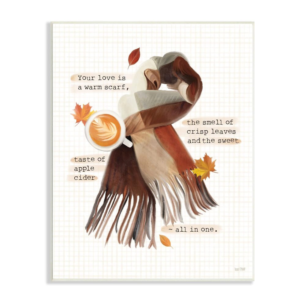 1872 Your Love is A Warm Scarf Romantic Phrase, Design by House Fenway
